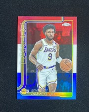 2025-26 Topps Chrome Red White Blue #182 Bronny James Jr. Lakers TD40