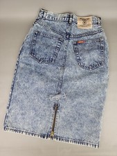 VINTAGE Jordache Jeans Denim Y2K Skirt Back Zip Vtg. Size 7 26" waist