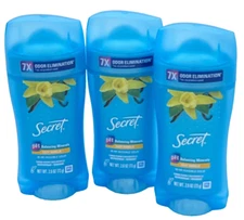 Secret Cozy Vanilla Deodorant Antiperspirant 48Hr Protection Invisible Solid 3PK
