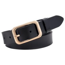Leather Belts for Women Genuine Leather Womens Belts with Gold Buckle Suit Wa...