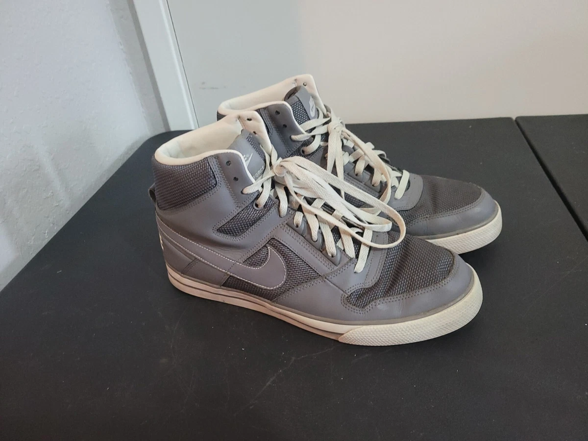 Nike Delta Force Men s Gray Leather High Top Athletic Sneakers Shoes Size 11.5