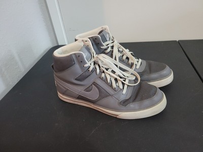 Nike Delta Force Herren Grau Leder Hoch Sportlich Turnschuhe