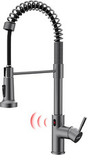 Touchless Black Stainless Kitchen Faucet with Pull Down Sprayer  Motion Sensor