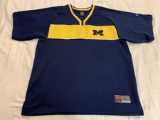 Nike University of Michigan Wolverines basketball warmup shooting shirt Large    