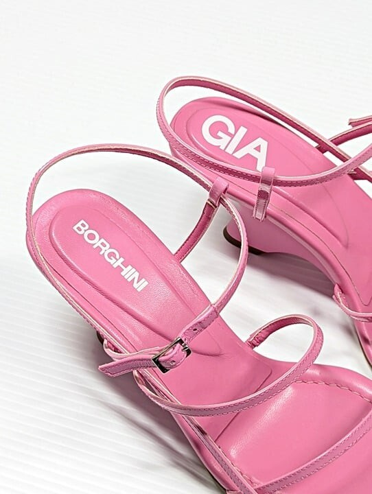 サンダル・ミュール GIA BORGHINI SS23 GIABORGHINI Sandals Pink (GIA26 P2500) Gia Borghini Women's Gia 26 Strappy Wedge Sandals Pink Size