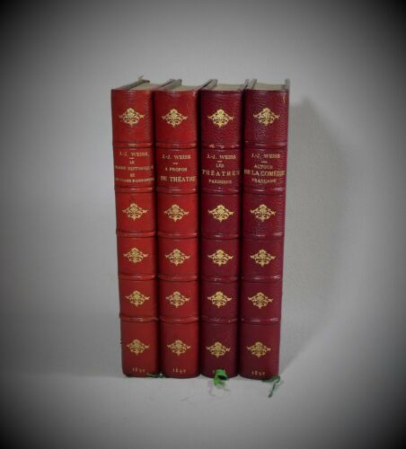 Jean-Jacques Weiss TROIS ANNEES DE THEATRE 1883-1885 EO complet 4/4 volumes 1892 - Afbeelding 1 van 6