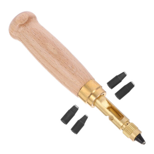  6 Pcs Wooden Bamboo Knockout Punches Bookbinding Drill Japanese Hole - Afbeelding 1 van 12