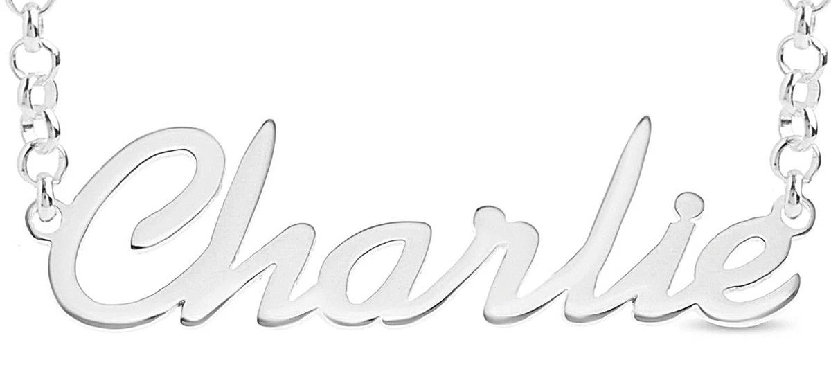 Charlie name hotsell necklace