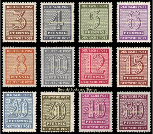 EBS Germany 1945 - Soviet Zone SBZ - West Saxony - Numerals - 126-137 - MNH**