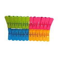 24 PCS Plastics Clothes pegs clips Laundry Clips Pins Hangs Clothing Multicolour