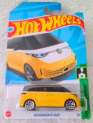 2023 Hot Wheels Yellow VOLKSWAGEN ID. BUZZ Green Speed 10 of 10 Nice Details