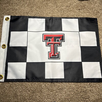 THE RAWLS GOLF COURSE TEXAS TECH LUBBOCK PIN FLAG W GROMMETS PGA TOUR TIGER