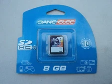 New Sealed Genuine Original OEM SDHC Flash Memory Card Dane-Elec 8GB Made in USA