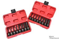 12 Drive Impact Socket Hex Bits 16pc Sae Metric Set Long Air Allen Driver 12 Drive Impact Socket Hex Bits 16pc Sae Metric Set Long Air Allen Driver