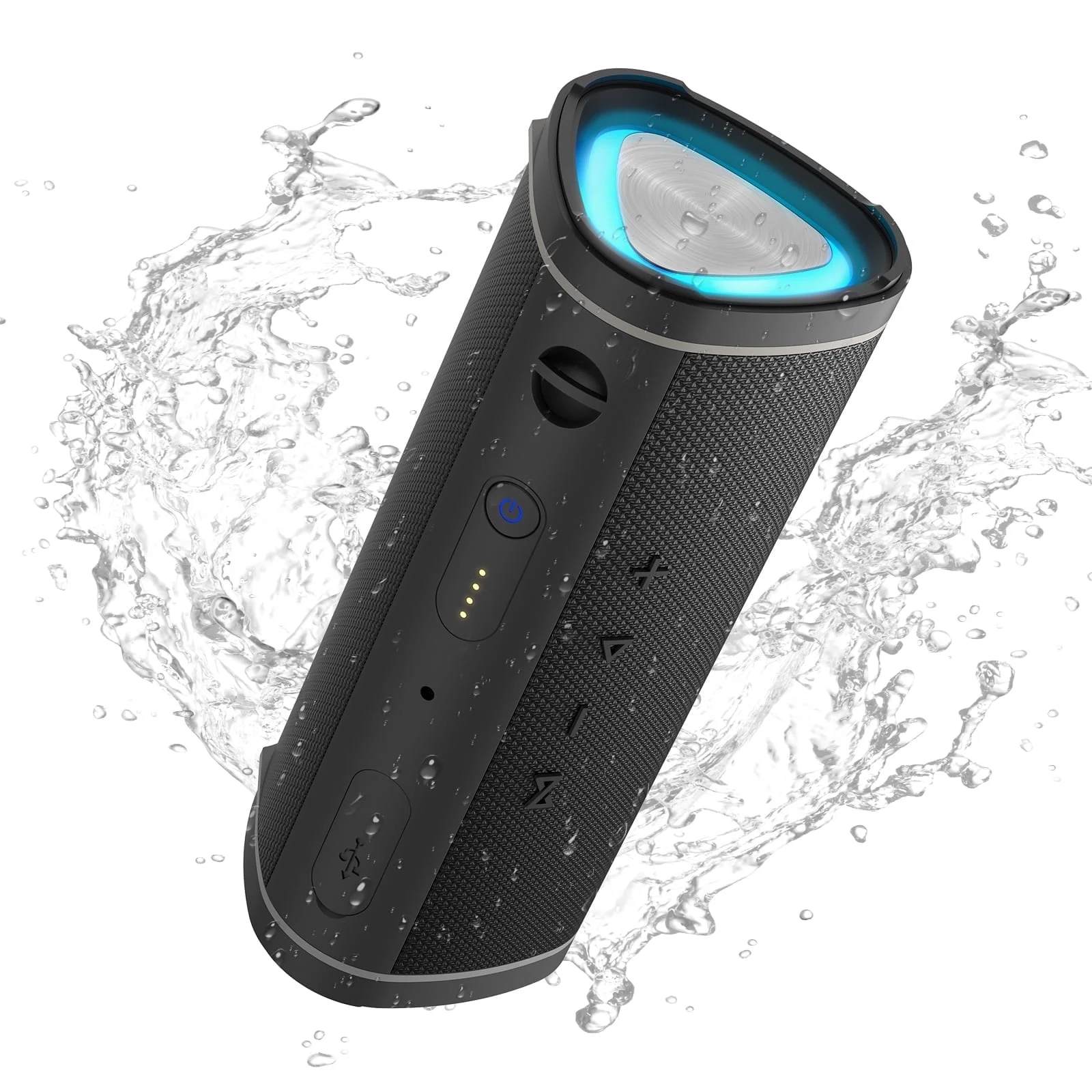 Portable Bluetooth Speaker IPX6 Waterproof Wireless with Colorful Lights-image