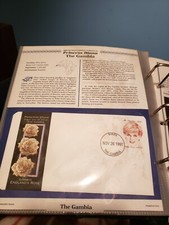 Princess Diana First Day Cover Stamps (10) & Royal Down & White Chiffon stamps