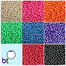 BeadTin Faux Pearl 6mm Round Plastic Craft Beads 500pcs - Color choice