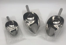 Kitchen Scoop Set P&P CHEF 3-Pieces Stainless Steel Metal Food Scoop Utility