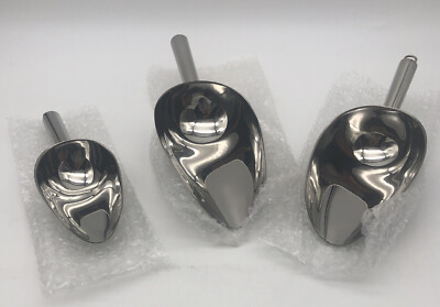 Kitchen Scoop Set P&P CHEF 3-Pieces Stainless Steel Metal Food Scoop Utility