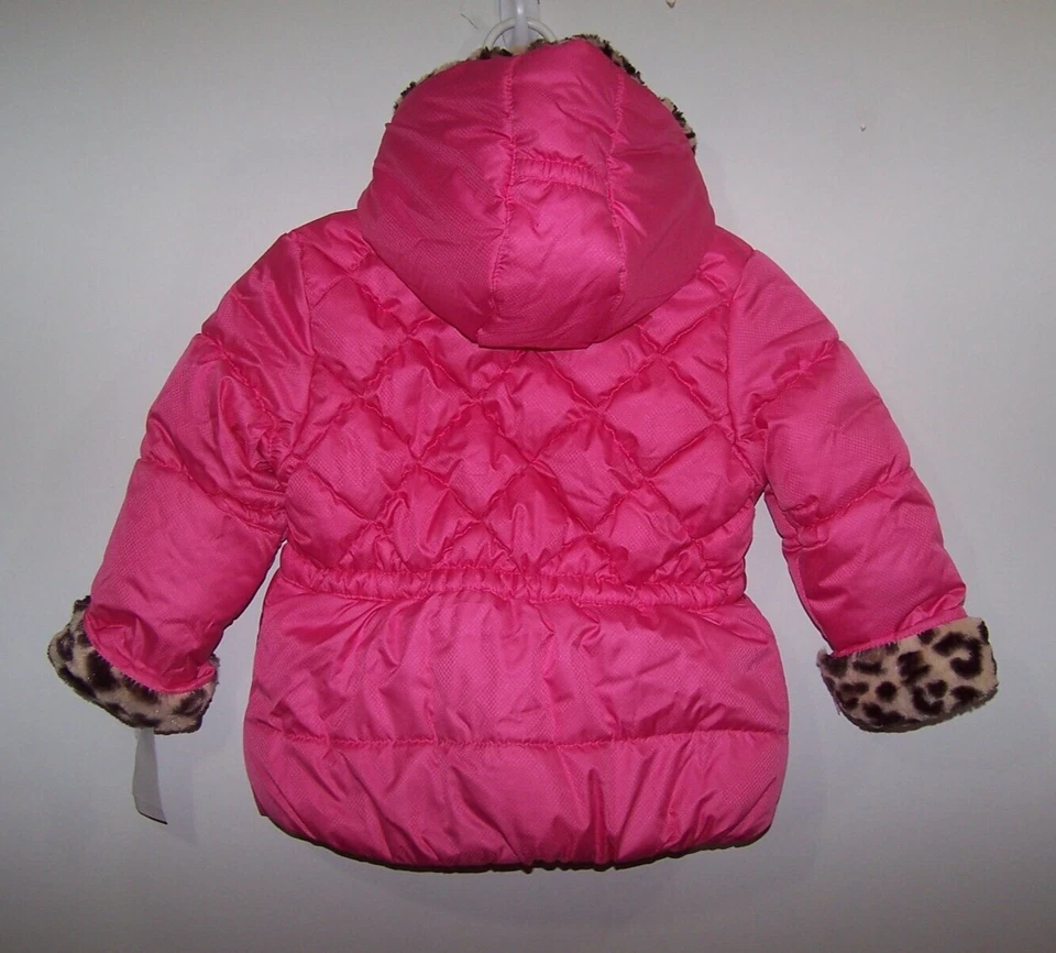 ¡Nuevo! Abrigo de invierno ZeroXposur Lollipop rosa y guepardo pesado - Niñas talla 4T Foto 2 de 3