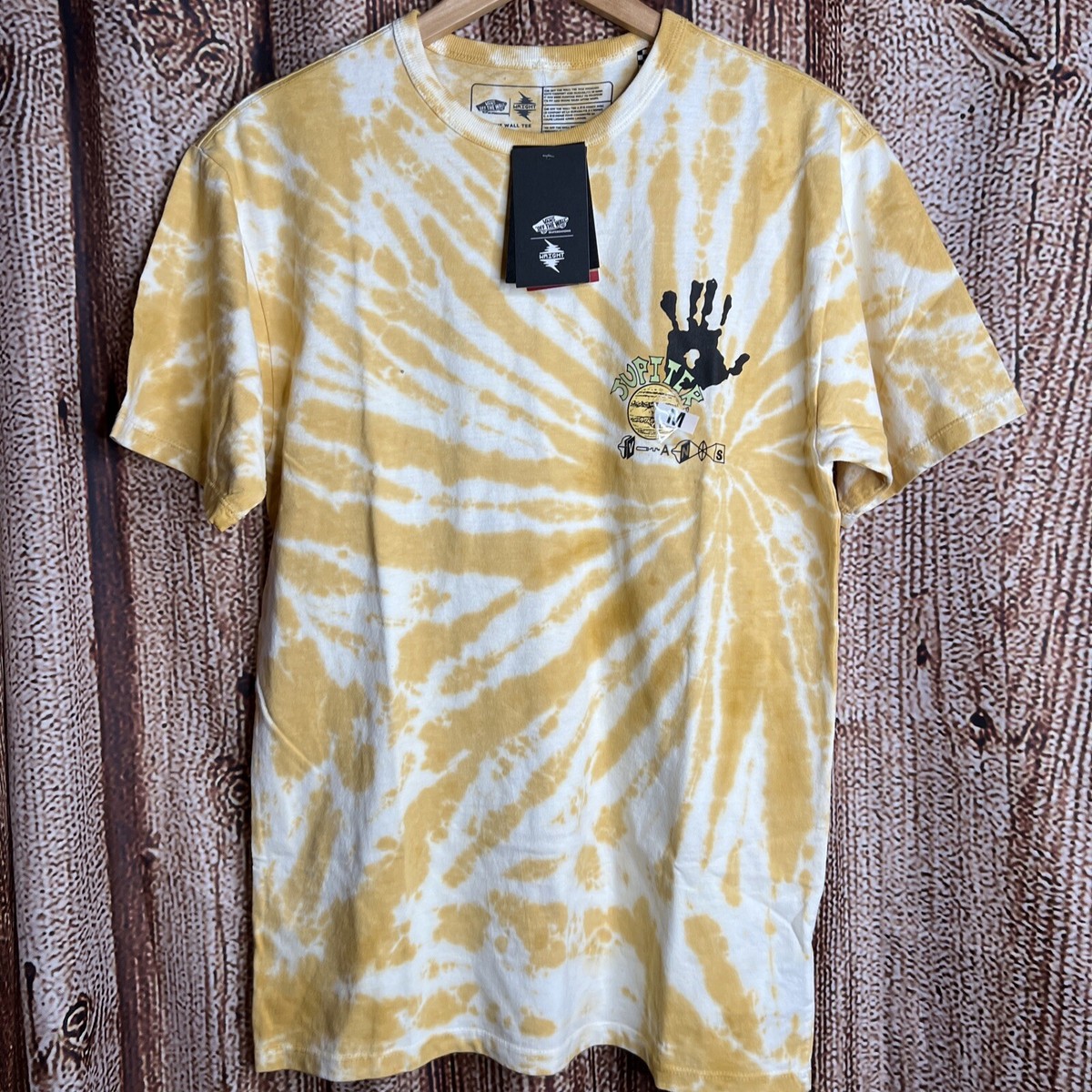 NWT Men's Vans Zion Wright Tie Dye OTW Jupiter Mustard T-Shirt