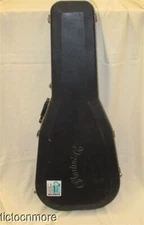 VINTAGE CF MARTIN ACOUSTIC GUITAR HARD CASE BLACK BLUE INTERIOR HARDSHELL