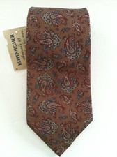KUPPENHEIMER MENS NEW BROWN 100 SILK CLASSIC NECK TIE WIDTH: 3 3/8"