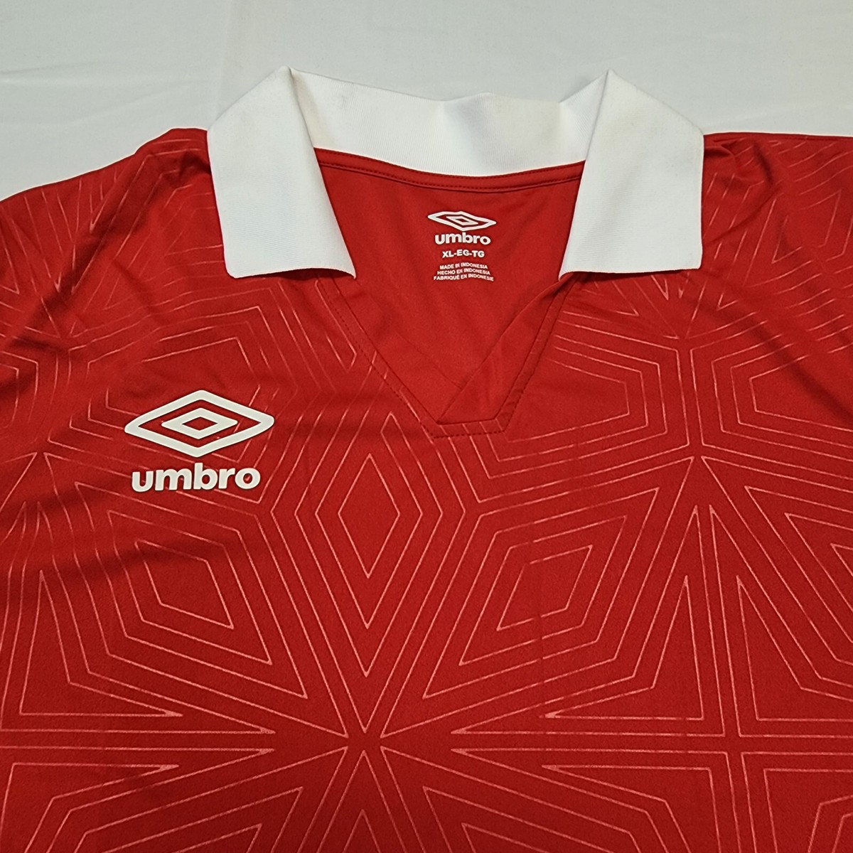 Umbro Shirt Mens XLarge Premier Soccer Jersey Collared Red