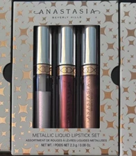 ANASTASIA BEVERLY HILLS METALLIC LIQUID LIPSTICK SET 3 BLIZZARD+MAI TAI+PHANTOM
