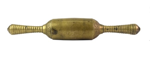 Vintage Brass Roti Maker Rolling Pin Indian Chapatti/Bread/Pizza Roller G66-1291 - Picture 6 of 8