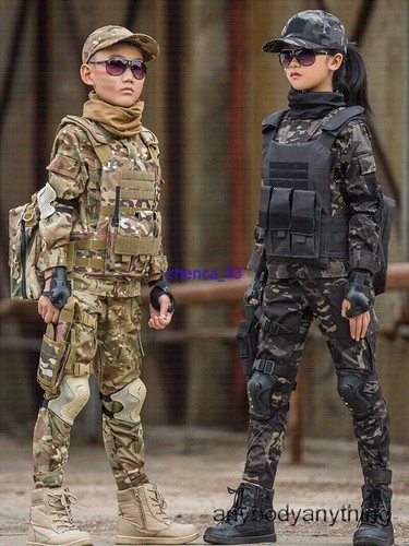 Children's Spring Autumn Camouflage Suit Special Forces Tactic Training Uniform - Picture 3 of 42