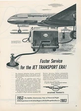 1953 Esso Aviation Products Ad Hydrant Refueling System UAT Comet De Havilland
