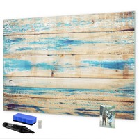 Glas Whiteboard Aus GehäRtetem Glas Mit Schwarzem Marker Zerkratztes Holz