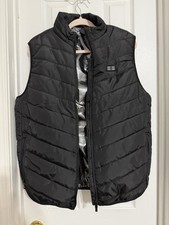 Black Puffer Vest With USB Temperature Control And Heating Zones Size Large