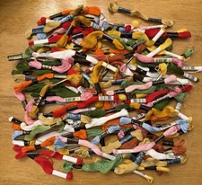 Large Mixed Lot  J&P Coats DMC Bucilla Embroidery Floss Multi Color 100 Skeins
