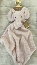 Levi and Emmie LOVEY Baby Security Blanket Soothing Feather Knit ELEPHANT PINK