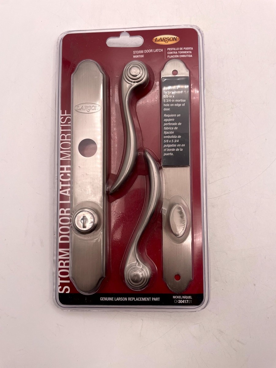 Larson CH3041701 Storm Door Latch Mortise Handle Set Silver