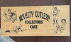 Novelty Cutlery Collectors Case Oak Wood Hinged Box w/ Red Foam Insert — photo 1
