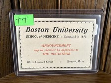 Antigua imagen de vacuna NEIDL COVID-19 1929 de la escuela de medicina de la Universidad de Boston AD