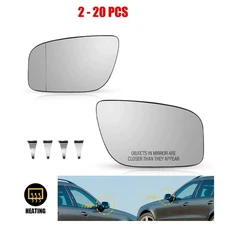 2-20X Mirror Glass Clear Heated Fit Mercedes-Benz E63 E320 E350 E550 E280 07-09