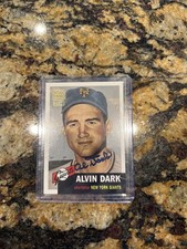 Alvin Dark Authentication Sticker On The Back If The Card
