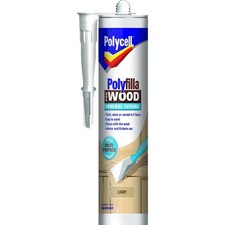 Polycell Polyfilla Wood Filler 480gm Cartridge Light General Repair Fast Dry