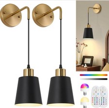 Rechargeable wall lights indoor,Wireless Battery Operated Remote, Dimmable