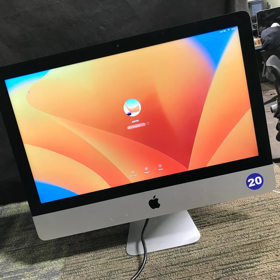 21.5"Apple Imac A1418 Mid-2017 i5-7360U@2.3GHz 16GB RAM 1TB HDD VENTURA - Image 2 of 4