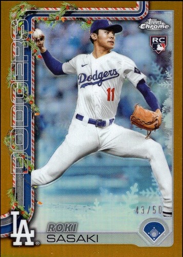 2025 Topps Holiday #H23c Roki Sasaki Los Angeles Dodgers | eBay