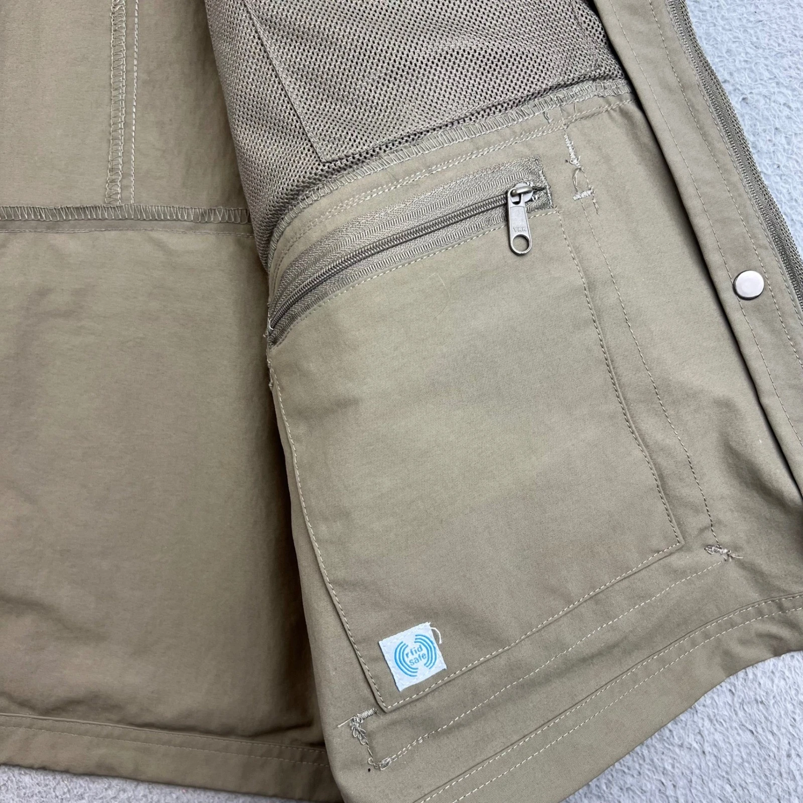Magellans Travel Gear Mens Utility Vest Large Olive Green Multi Pocket Safari - product detail image 10