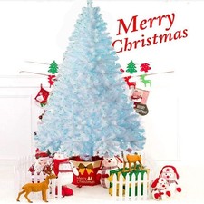 Christmas Tree With Lights 4/5/6/7FT Snow Covered/LED Lights/Pencil Tree Decor