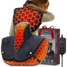 30s Fast Heating Pad for Shoulders and Back, 6X Deeper Pain Relief