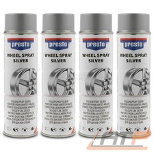 4x FELGENSILBER FELGENLACK SILBER 500ml PRESTO 428924 LACK SPRAYDOSE SPRÜHLACK