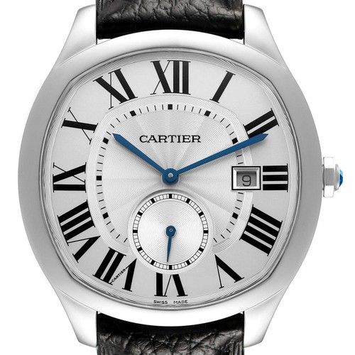 Cartier Drive Steel Silver Dial Mens Watch WSNM0004 Card